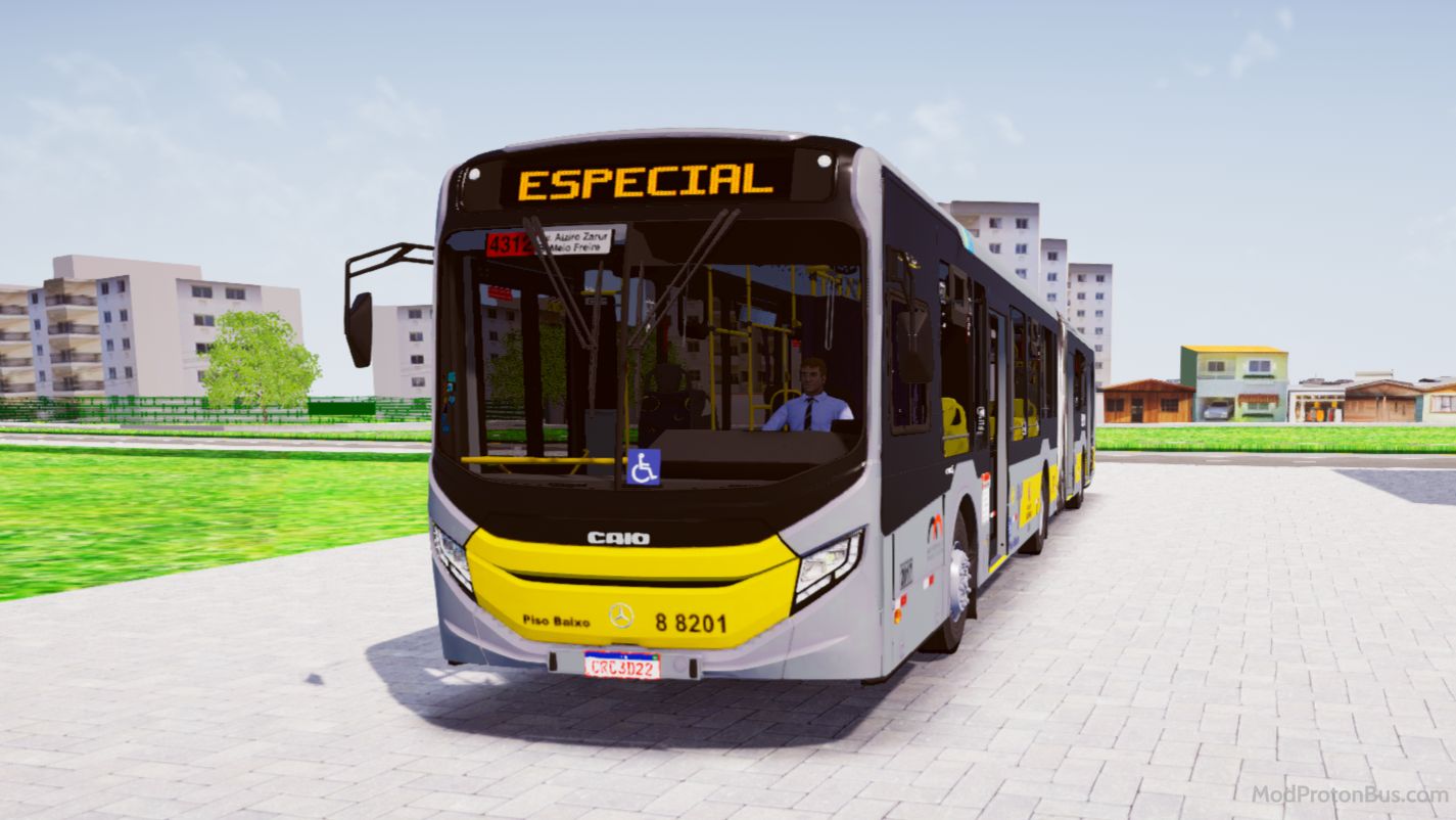 Download Mod Caio Millennium V Mercedes-Benz O500UA Pdr Metropole Paulista SP for Proton Bus Simulator (PBSU & PBSR)