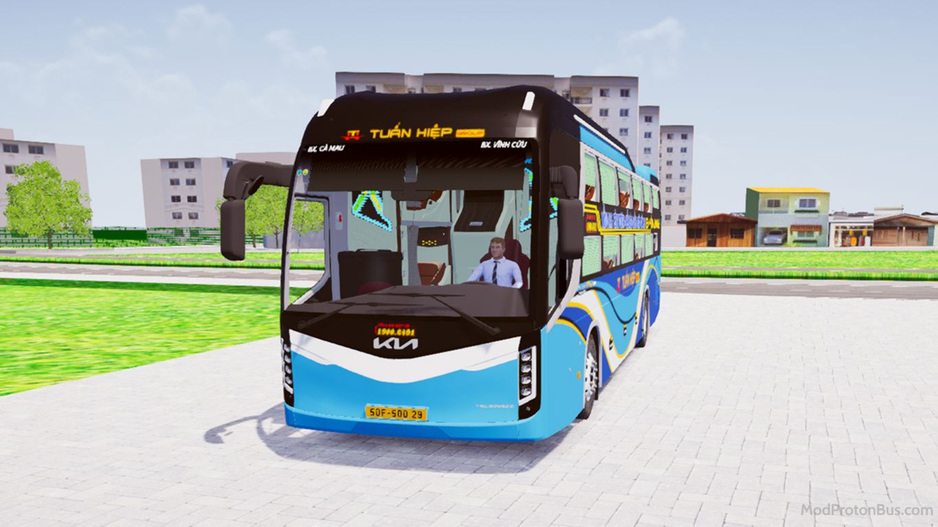 Download Mod Kia Granbird 34P Nhà Xe Tuấn Hiệp for Proton Bus Simulator (PBSU & PBSR)