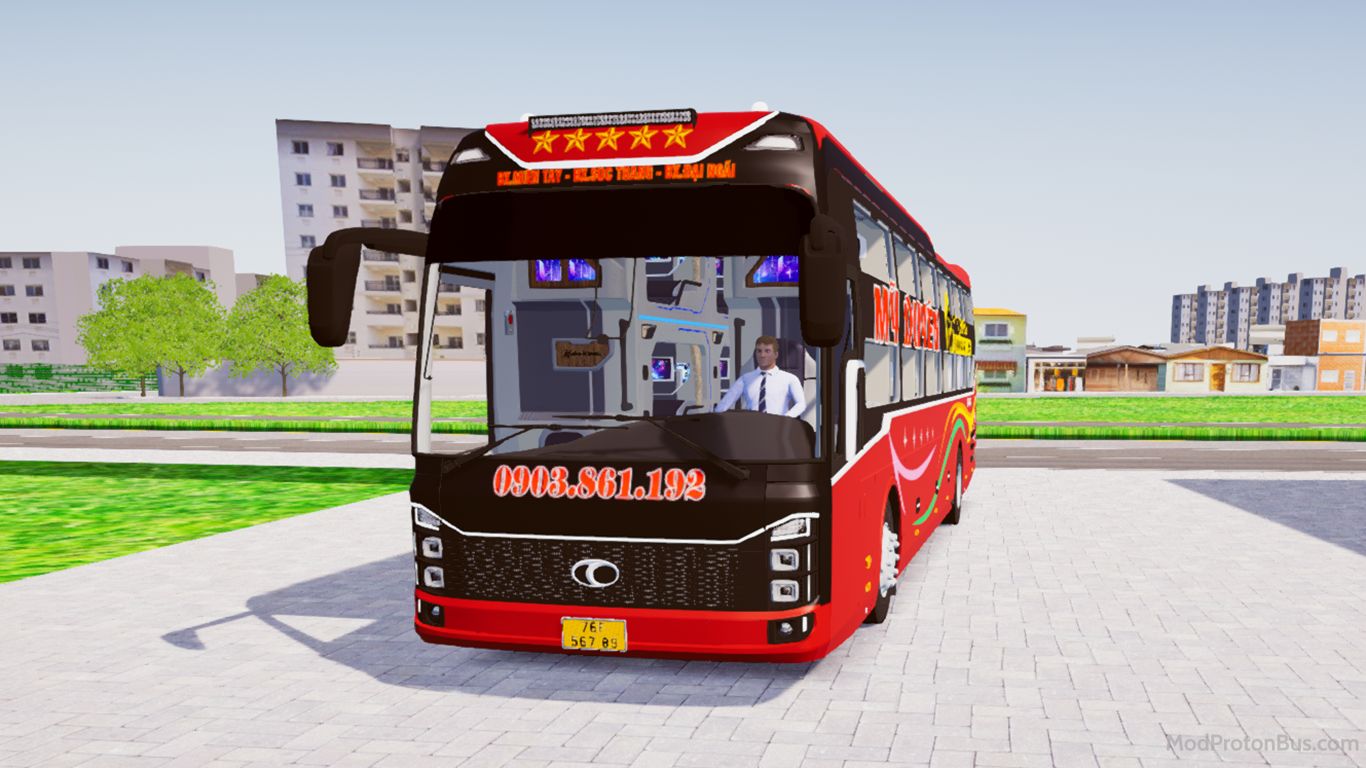 Download Mod Thaco 2025 22P Nhà Xe Mỹ Duyên for Proton Bus Simulator (PBSU & PBSR)