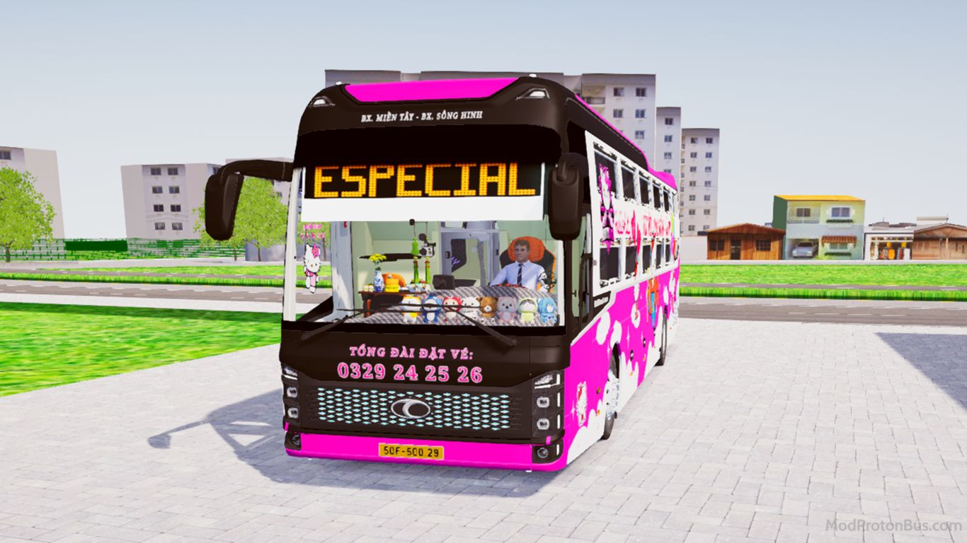 Download Mod Thaco Mobihome 2025 24P VIP Nhà Xe Như Ý for Proton Bus Simulator (PBSU & PBSR)