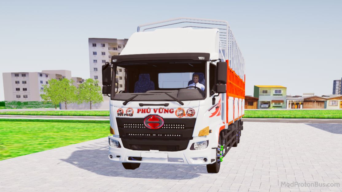 Download Mod Hino 500 E4 Thùng Heo Không Phủ Bạt for Proton Bus Simulator (PBSU & PBSR)
