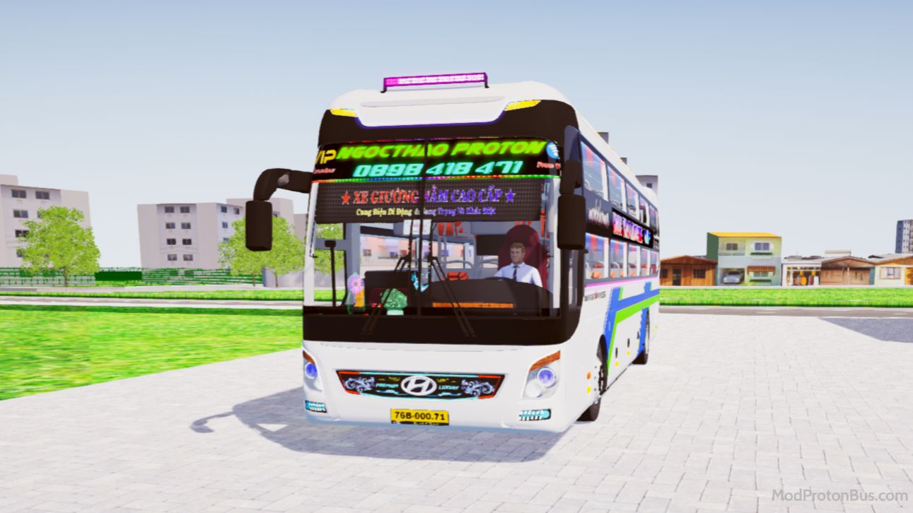 Download Mod Hyundai Universe 2017 Độ Full Led for Proton Bus Simulator (PBSU & PBSR)