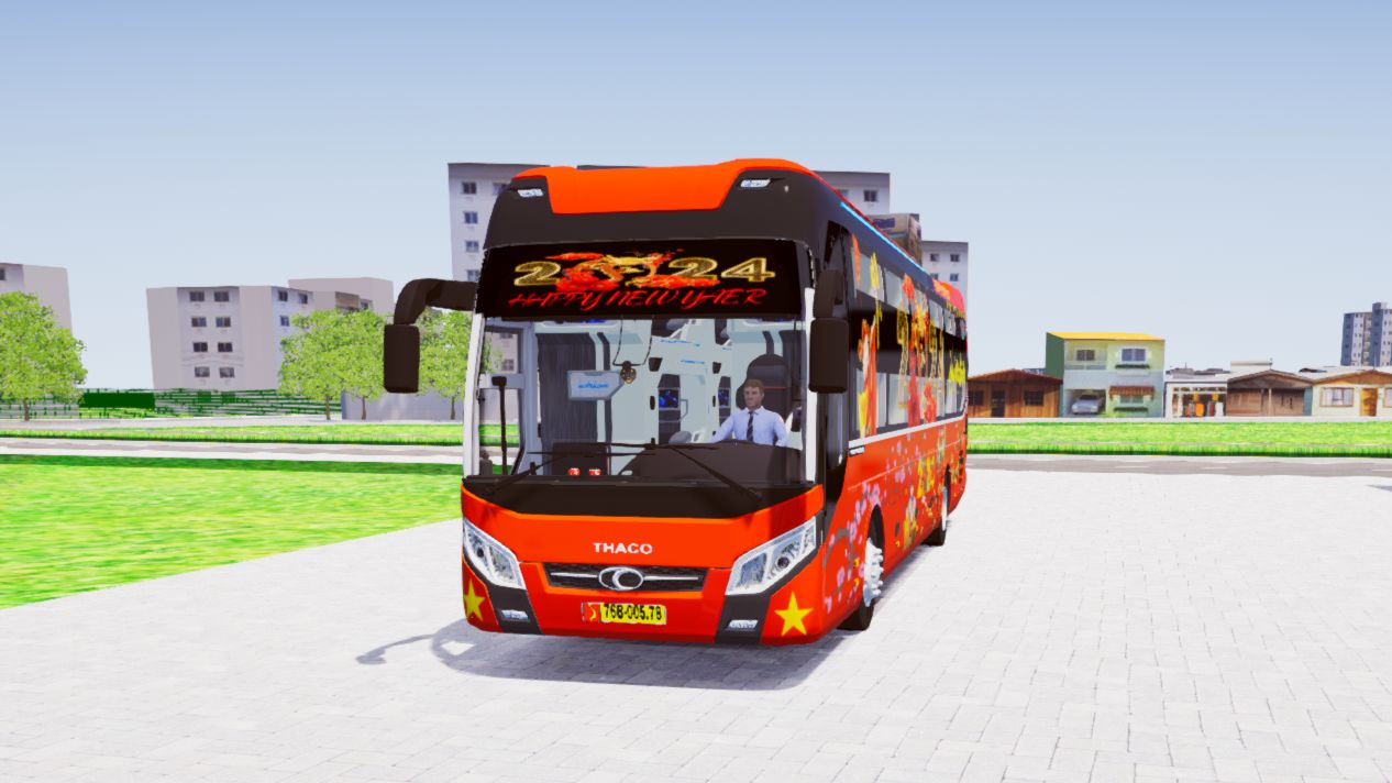 Download Mod Thaco 2019 Skin Tết 2024 Xuân Giáp Thìn for Proton Bus Simulator (PBSU & PBSR)